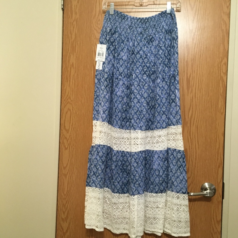 Studio 253 - Blue and White Maxi Skirt